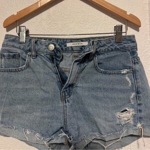 PacSun Light Blue Distressed Jean Shorts